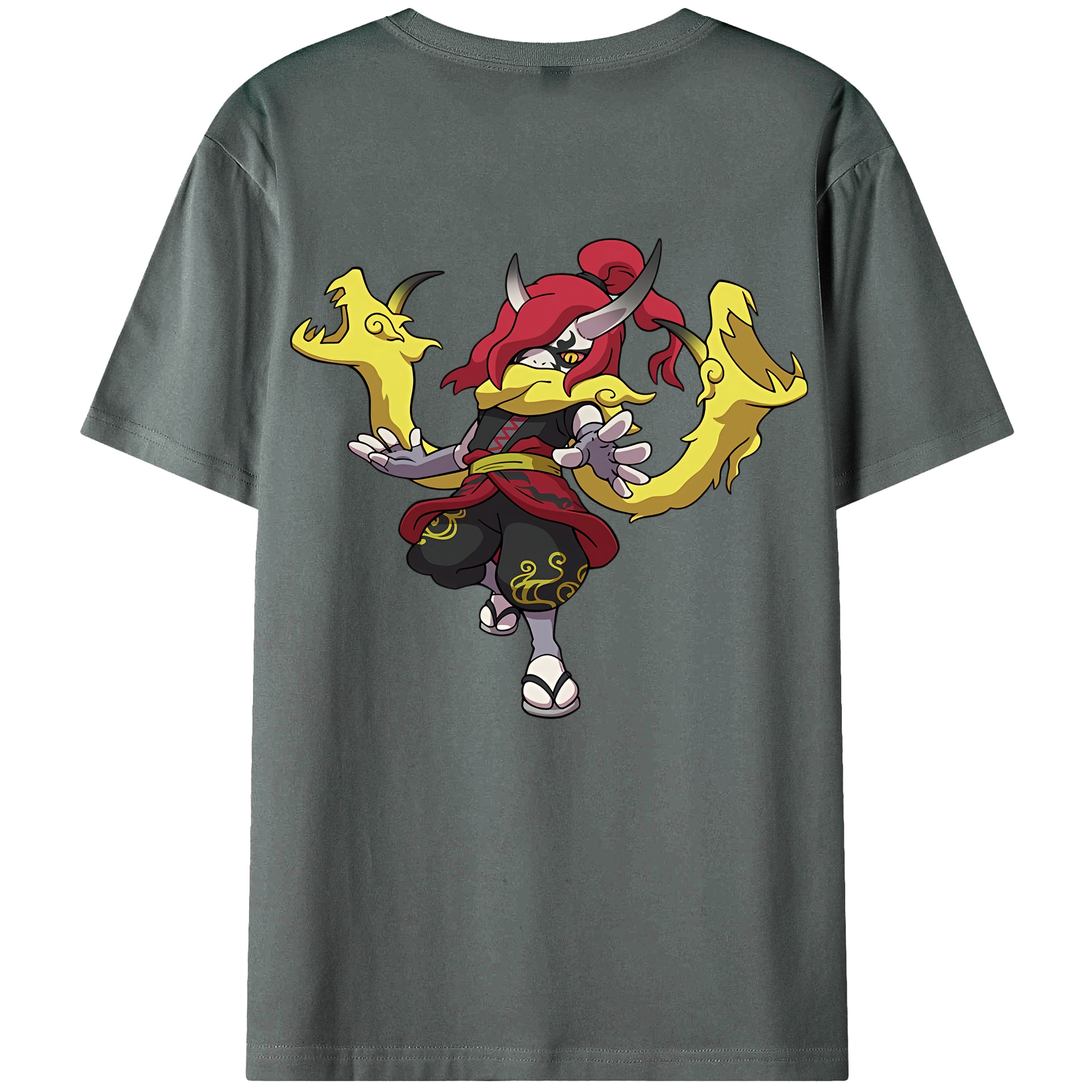 （画像用） 妖怪ウォッチ Yo-kai Watch 綿100％ メンズ半袖Tシャツ（バックプリント） 通気性